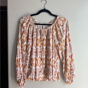 Love stitch Cosmo Print Coquette Off The Shoulder Euro Summer Boho Clean Girl